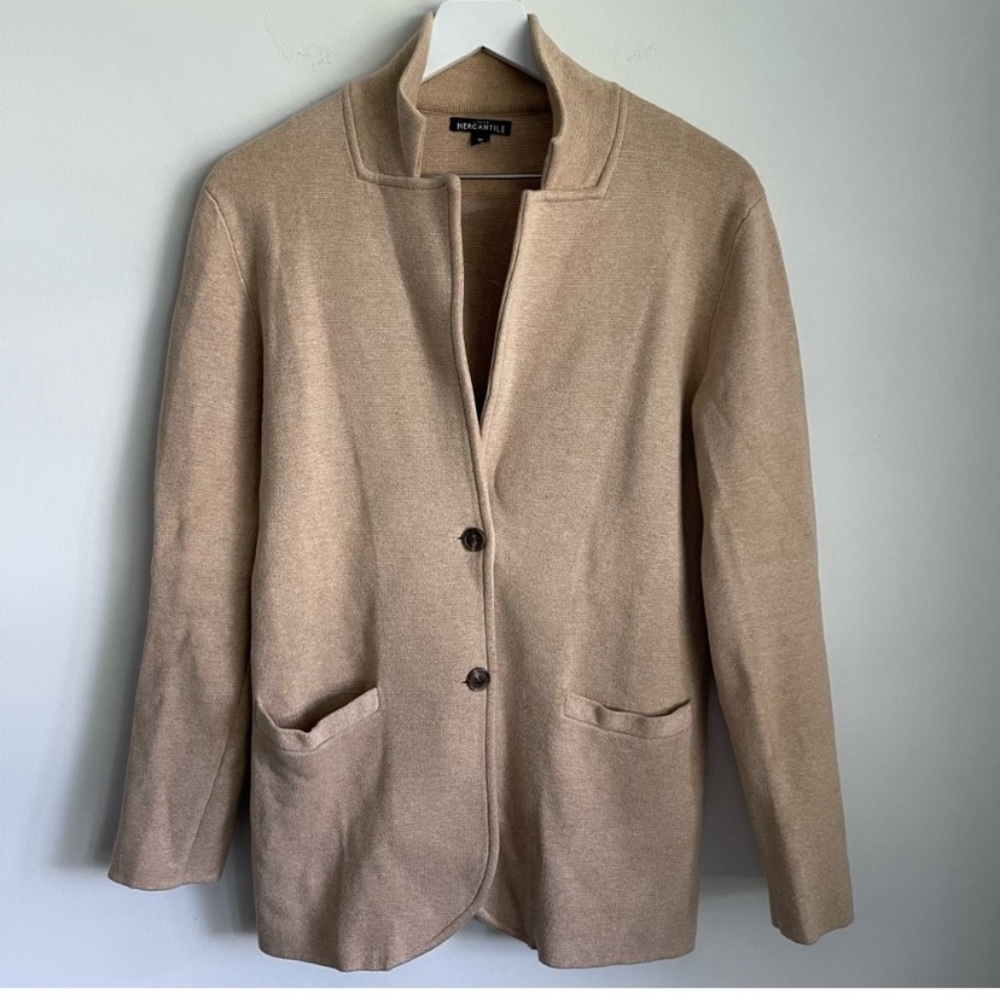 J.Crew Mercantile cream cotton sweater/blazer size medium
